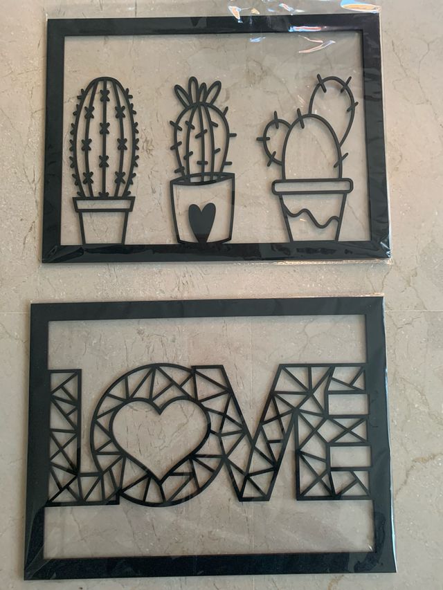 Cuadro silueta madera