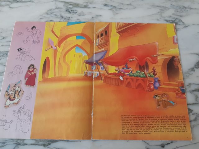 Álbum Cromos + Stick & Stack Aladdín (Años 90)