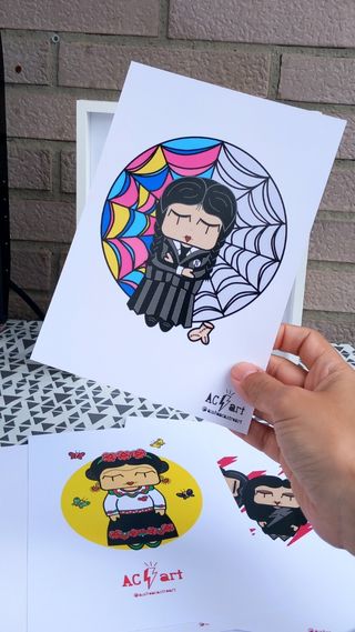 Lámina Miércoles Addams