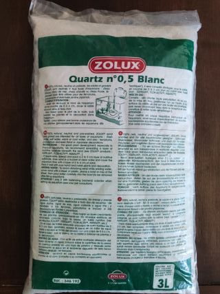 Sustrato Acuario Cuarzo fino Zolux 3L 5Kg.