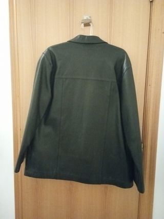 Chaqueta hombre negra de piel