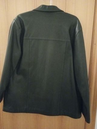 Chaqueta hombre negra de piel