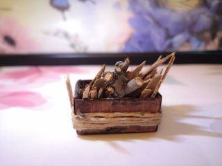 Caja leña c. Muñecas, Belén o j. Hadas.