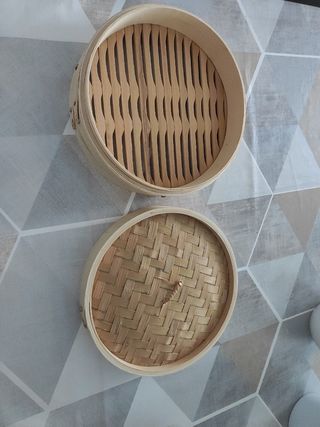 Vaporera de bambú