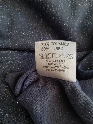 Jersey mujer elástico con brillo plata