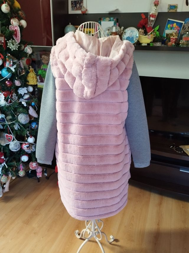 Chaleco pelo rosa