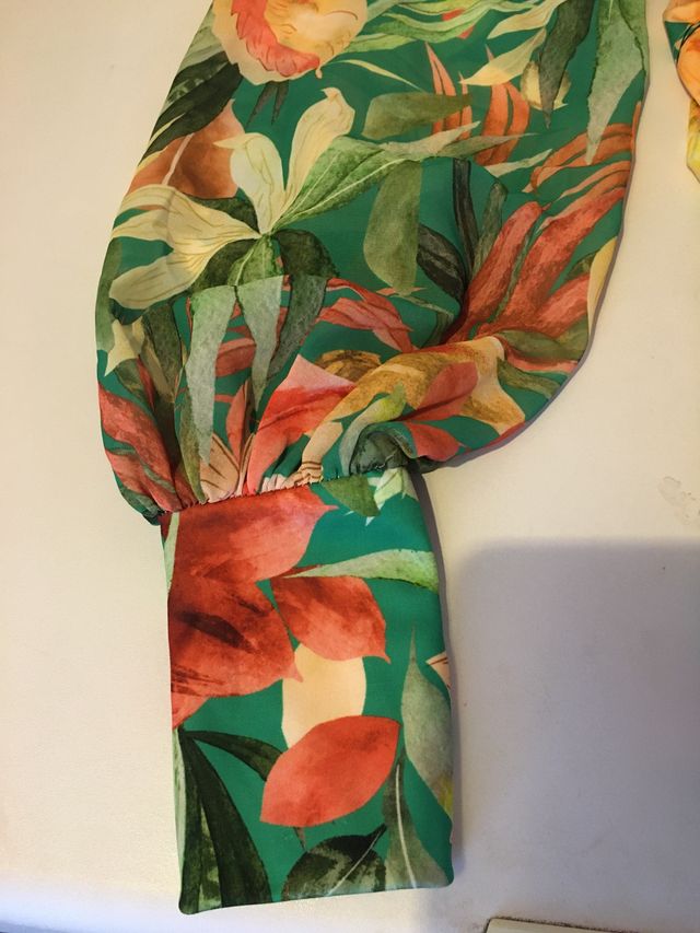 VESTIDO FIESTA ESTAMPADO FLORES