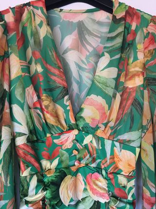 VESTIDO FIESTA ESTAMPADO FLORES