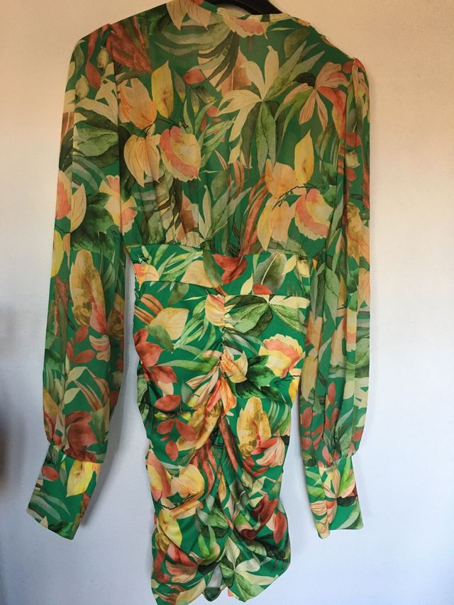 VESTIDO FIESTA ESTAMPADO FLORES