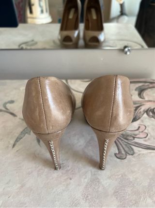 learher peep toe color vison 