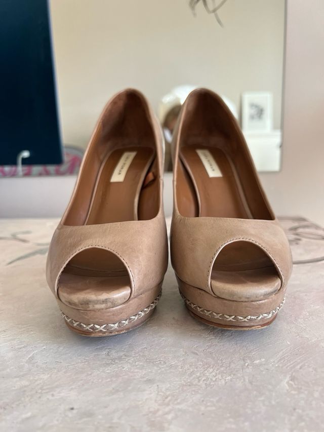 learher peep toe color vison