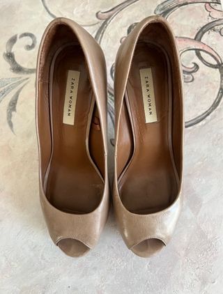 learher peep toe color vison 