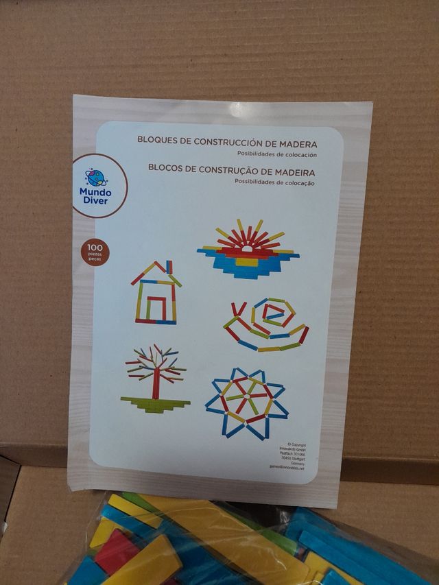 Bloques de construcción de madera, 100 