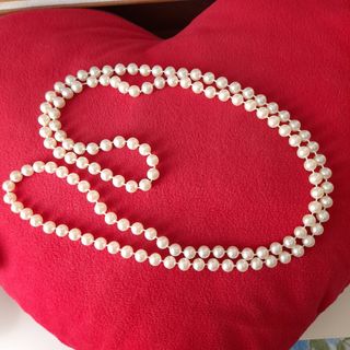 Collar Largo Perla blanca