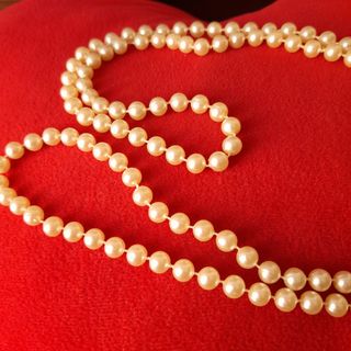 Collar Largo Perla blanca