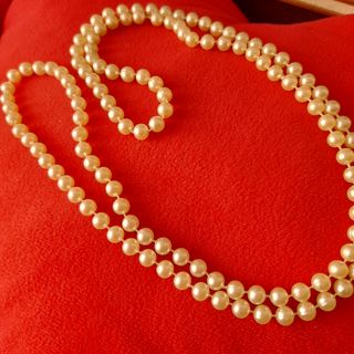 Collar Largo Perla blanca