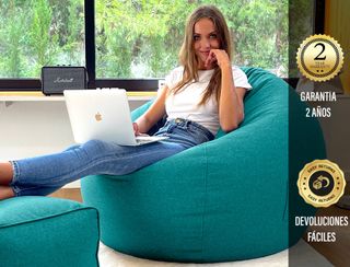 Puff salon con reposapiés - Puf gigante gamer XXL