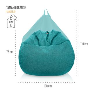 Puff salon con reposapiés - Puf gigante gamer XXL