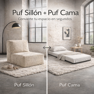 Puff Cama Plegable XXL | Sillón de Pana Premium