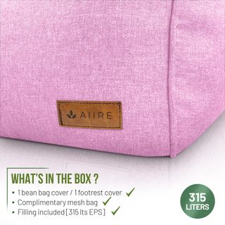 Puff salon con reposapiés - Puf gigante rosado XXL