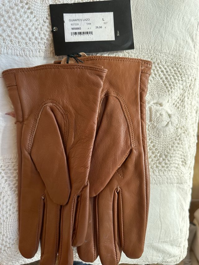 guantes mujer piel