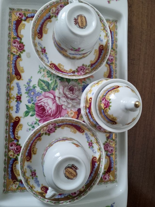 Set tazzine e vassoio Limoges Depos