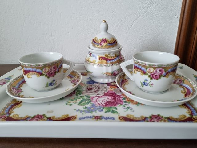 Set tazzine e vassoio Limoges Depos