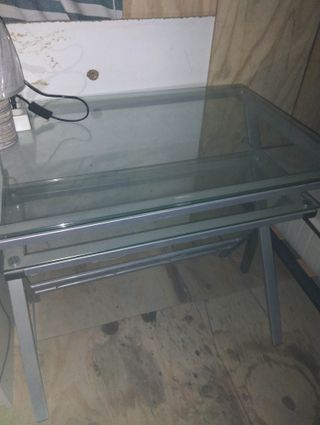 mesa estudio o escritorio cristal