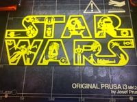 Logo star wars impreso en 3D 20cm de largo