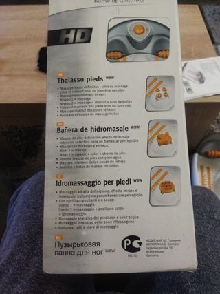 Bañera de hidromasaje para los pies