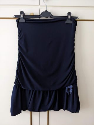 Gonna Blu Navy Elasticizzata 44-46 Stretch Bologna