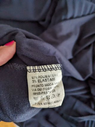 Gonna Blu Navy Elasticizzata 44-46 Stretch Bologna