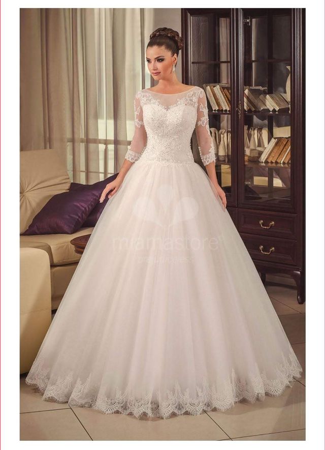 Abito da sposa principessa taglia 46 IT pizzo