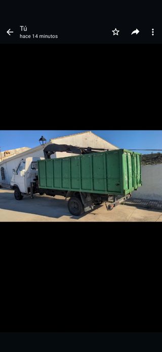 Camión pluma basculante grúa volquete