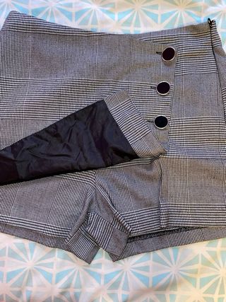 falda pantalon vichy zara