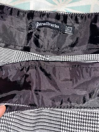 falda pantalon vichy zara