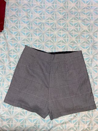 falda pantalon vichy zara