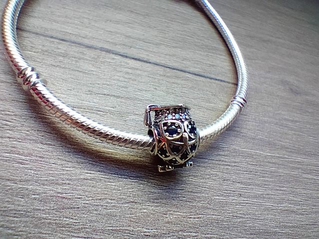 Charm búho plata de ley