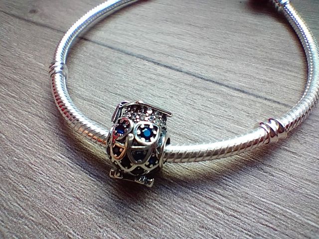 Charm búho plata de ley