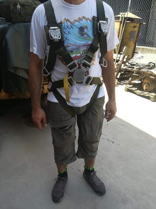 Salvagente+Calotta Paracadute+Imbragatura US Army