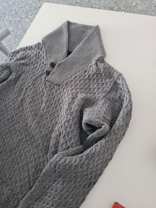Jersey gris de punto talla M