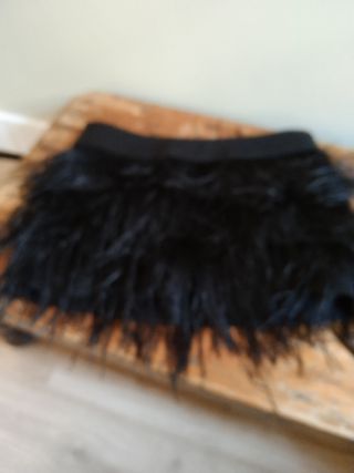 Minifalda T 36 de plumas Zara