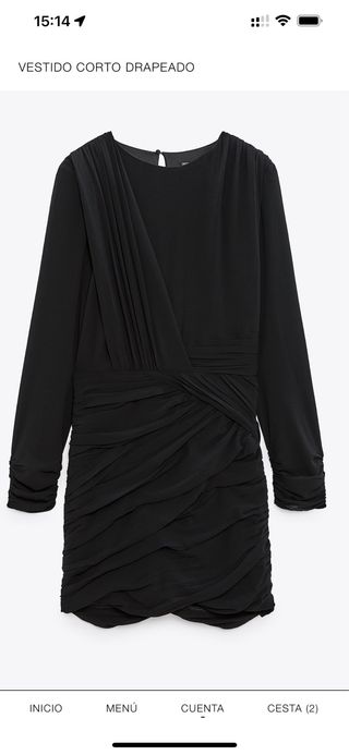 Vestido fiesta drapeado Zara