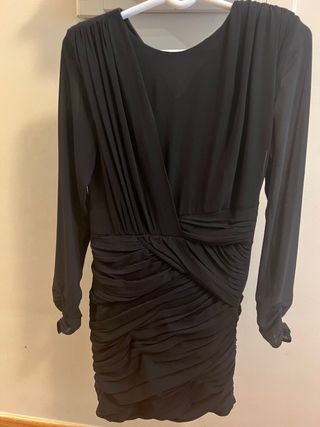 Vestido fiesta drapeado Zara