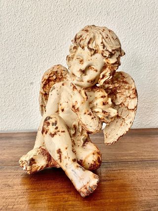 figura ángel en hierro fundido