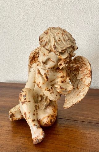 figura ángel en hierro fundido