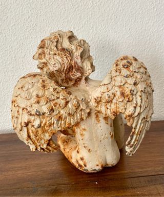 figura ángel en hierro fundido