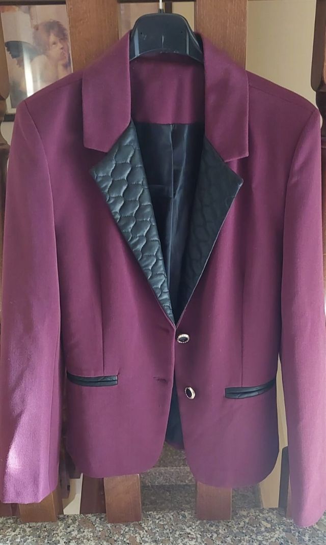 Giacca Blazer classica bordeaux donna S 
