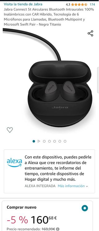Jabra Connect 5t Airculares Bluetooth PRECINTADO