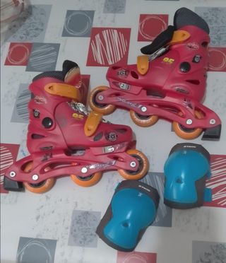 Patines en línea Rayo McQueen + rodilleras